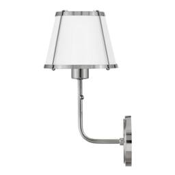 Netlighting Hinkley Clarke Wall Lamp Shade Nickel White Metal Shade 1x E27 in Grey - thumbnail 2
