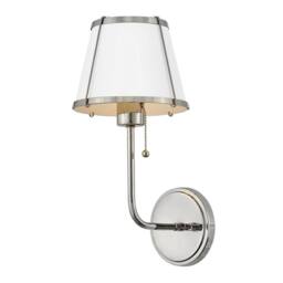 Netlighting Hinkley Clarke Wall Lamp Shade Nickel White Metal Shade 1x E27 in Grey - thumbnail 5