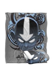 Avatar: The Last Airbender Avatar The Last Airbender Blue & Black Kanji Silky Touch Super Soft Throw Blanket 152 X 127 cm in White - thumbnail 2