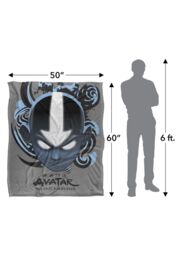 Avatar: The Last Airbender Avatar The Last Airbender Blue & Black Kanji Silky Touch Super Soft Throw Blanket 152 X 127 cm in White - thumbnail 5