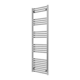 Bathroom Kingdom Capo Electric Chrome Straight Heated Towel Rail 1600x500 in Silver