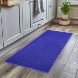 Nicoman PVC Spaghetti Coil Hallway Kitchen Entrance Area Non-Slip Runner Rug 150cm x 60cm in Blue - Size: 60 cm x 150 cm - thumbnail 1