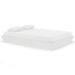 Berkfield Home 819908 Bed Frame without Mattress White Solid Wood 140x200 cm - thumbnail 1