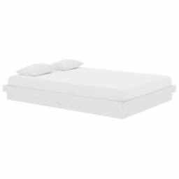 Berkfield Home 819908 Bed Frame without Mattress White Solid Wood 140x200 cm - thumbnail 3