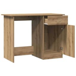 Berkfield Home Desk Artisan Oak 100x50x76 cm Engineered Wood in Brown - Size: 100 x 50 x 76 cm - thumbnail 4