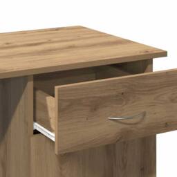 Berkfield Home Desk Artisan Oak 100x50x76 cm Engineered Wood in Brown - Size: 100 x 50 x 76 cm - thumbnail 8