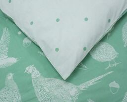 Creative Cloth Moorland birds King Size Duvet Reversible Set Green - Size: King Fitted - thumbnail 4