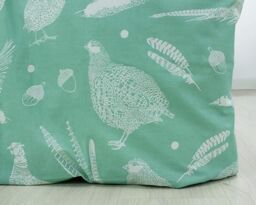 Creative Cloth Moorland birds King Size Duvet Reversible Set Green - Size: King Fitted - thumbnail 5