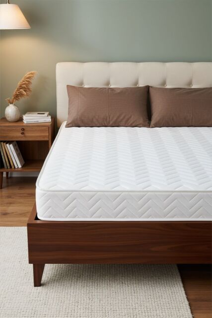 Living and Home Hybrid Mattress for Orthopaedic Support with Advanced Coil System in White - Size: Single - image 1