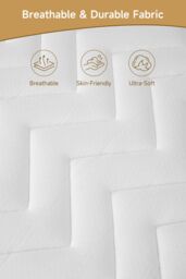 Living and Home Hybrid Mattress for Orthopaedic Support with Advanced Coil System in White - Size: Single - thumbnail 4