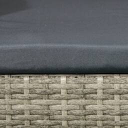 Wyld Haus Vama 2 Seat Faux Rattan Garden Chair Light Grey Integrated Centre - thumbnail 8