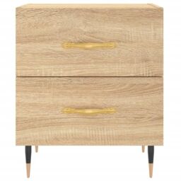 Berkfield Home Bedside Cabinet Sonoma Oak 40x35x47.5 cm Engineered Wood in Brown - thumbnail 6