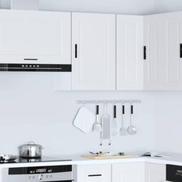 Berkfield Home Kitchen Wall Cabinet Porto White Engineered Wood - thumbnail 4