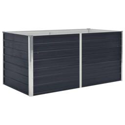 Berkfield Home Raised Garden Bed 160x80x45 cm Galvanised Steel Anthracite in Charcoal - Size: 160 x 80 x 45 cm - thumbnail 3