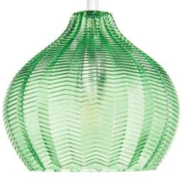 Wyld and Coco Home Pendant Lamp - Bell-Shaped Green Glass Retro Lighting - thumbnail 2