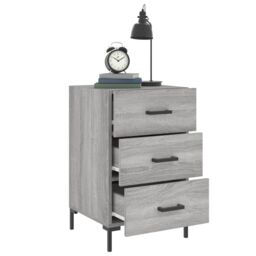 Berkfield Home Bedside Cabinet Grey Sonoma 40x40x66 cm Engineered Wood - Size: 40 x 40 x 66 cm - thumbnail 4