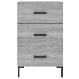 Berkfield Home Bedside Cabinet Grey Sonoma 40x40x66 cm Engineered Wood - Size: 40 x 40 x 66 cm - thumbnail 5