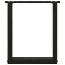 Berkfield Home Coffee Table Legs U-Shaped 2 pcs Black 38x(42-43) cm Steel - thumbnail 5