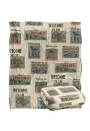 JQ Licensing Jl-Jp Welcome To The Cabin Lake Signs Silky Touch Super Soft Throw Blanket 152 X 127 cm in White - thumbnail 2
