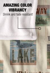 JQ Licensing Jl-Jp Welcome To The Cabin Lake Signs Silky Touch Super Soft Throw Blanket 152 X 127 cm in White - thumbnail 4