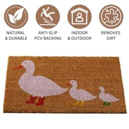 Marco Paul Tan Coir Duck Family Nonslip Doormat 45cmx75cm - Size: 60 x 90 cm - thumbnail 3