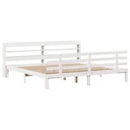 Berkfield Home Beautiful Bed Frame with Headboard without Mattress White 200x200 cm - thumbnail 3