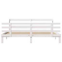 Berkfield Home Beautiful Bed Frame with Headboard without Mattress White 200x200 cm - thumbnail 1