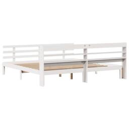 Berkfield Home Beautiful Bed Frame with Headboard without Mattress White 200x200 cm - thumbnail 7