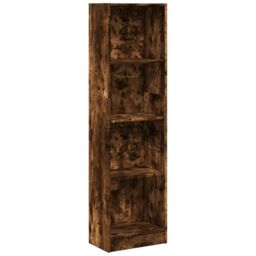 Berkfield Home Bookcase Smoked Oak 40x24x176 cm Engineered Wood in Brown - Size: 40 x 24 x 176 cm - thumbnail 2