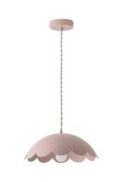 ValueLights Millie Metal Flower Style Scallop Ceiling Pendant Light in Pale Pink - thumbnail 6