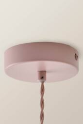 ValueLights Millie Metal Flower Style Scallop Ceiling Pendant Light in Pale Pink - thumbnail 5