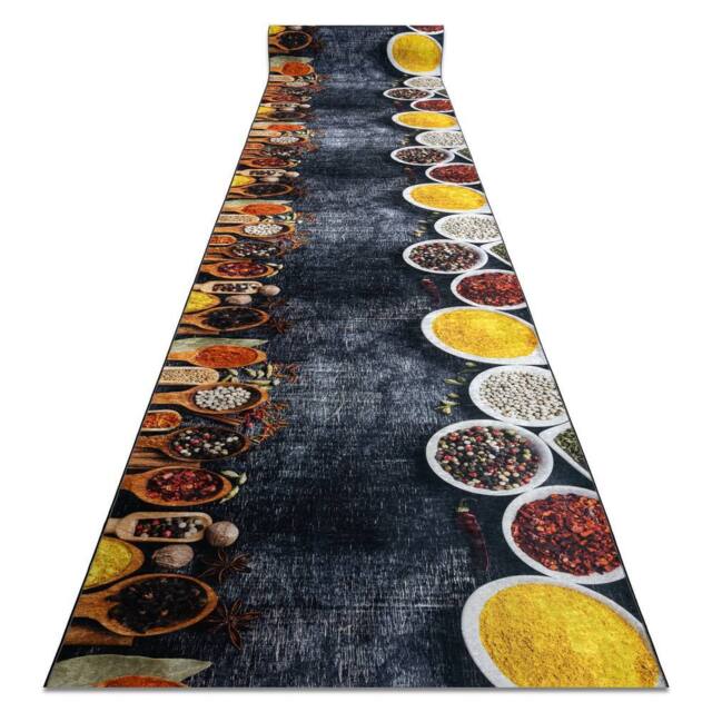 RugsX Anti-Slip Lotus Runner in Grey - Size: 60 cm x 260 cm - image 1