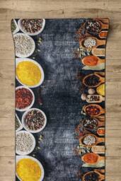 RugsX Anti-Slip Lotus Runner in Grey - Size: 60 cm x 260 cm - thumbnail 4