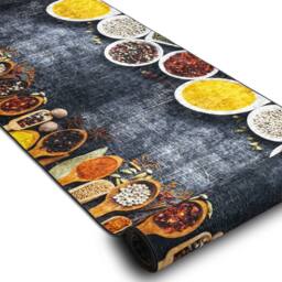 RugsX Anti-Slip Lotus Runner in Grey - Size: 60 cm x 260 cm - thumbnail 2
