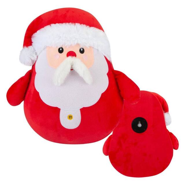 VFM e-Store Christmas Santa Wall Decoration Plush Gift Idea 49cm x 41cm Red X 1 - Size: 49 cm x 41 cm - image 1