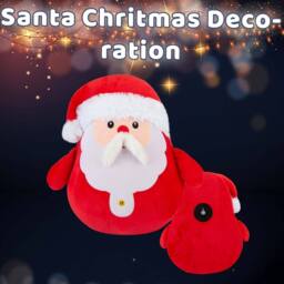 VFM e-Store Christmas Santa Wall Decoration Plush Gift Idea 49cm x 41cm Red X 1 - Size: 49 cm x 41 cm - thumbnail 3