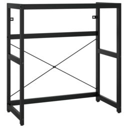 Berkfield Home Bathroom Washbasin Frame with Built-in Basin Black Iron - thumbnail 3