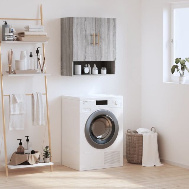 Berkfield Home Wall Cabinet Grey Sonoma 60x31x70 cm Engineered Wood - Size: 60 x 31 x 70 cm - image 1