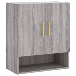 Berkfield Home Wall Cabinet Grey Sonoma 60x31x70 cm Engineered Wood - Size: 60 x 31 x 70 cm - thumbnail 2