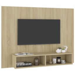 Berkfield Home Wall TV Cabinet Sonoma Oak 120x23.5x90 cm Engineered Wood in Brown - thumbnail 5