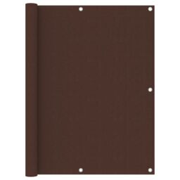 Berkfield Home Balcony Screen Brown 120x400 cm Oxford Fabric - thumbnail 1