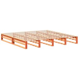 Berkfield Home Bed Frame without Mattress Wax Brown 180x200 cm Super King Solid Wood Pine - thumbnail 3