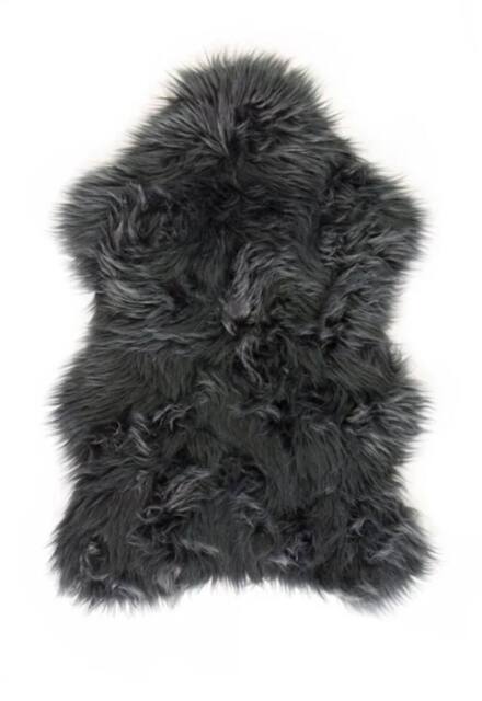 New Edge Blinds Premium Luxury Faux Fur Rug, 50cm x 80cm in Black - Size: 50 cm x 80 cm - image 1