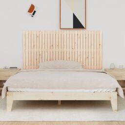 Berkfield Home Wall Headboard 185x3x90 cm Solid Wood Pine in Brown - Size: 185 x 3 x 90 cm - thumbnail 3