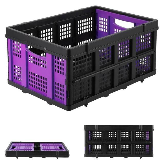 VOGREX Collapsible Crate 55L Foldable Plastic Food Milk - image 1