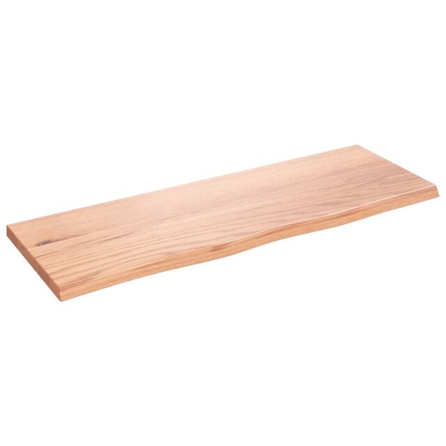 Berkfield Home Wall Shelf Light Brown 80x30x2 cm Treated Solid Wood Oak - Size: 80 x 30 x 2 cm - image 1