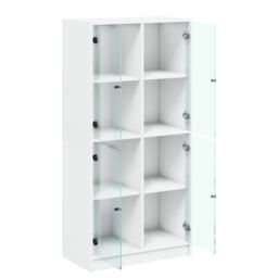 Berkfield Home Highboard with Doors White 68x37x142 cm Engineered Wood - Size: 68 x 37 x 142 cm - thumbnail 6