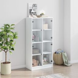 Berkfield Home Highboard with Doors White 68x37x142 cm Engineered Wood - Size: 68 x 37 x 142 cm - thumbnail 3