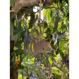 Poppyforge Hanging Folded Wings Bee Garden Art - W15 x H10 cm in Brown - thumbnail 1