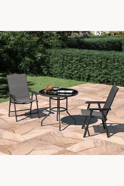 Living and Home Dauda 2 Seater Dining Bistro Set in Brown - image 1